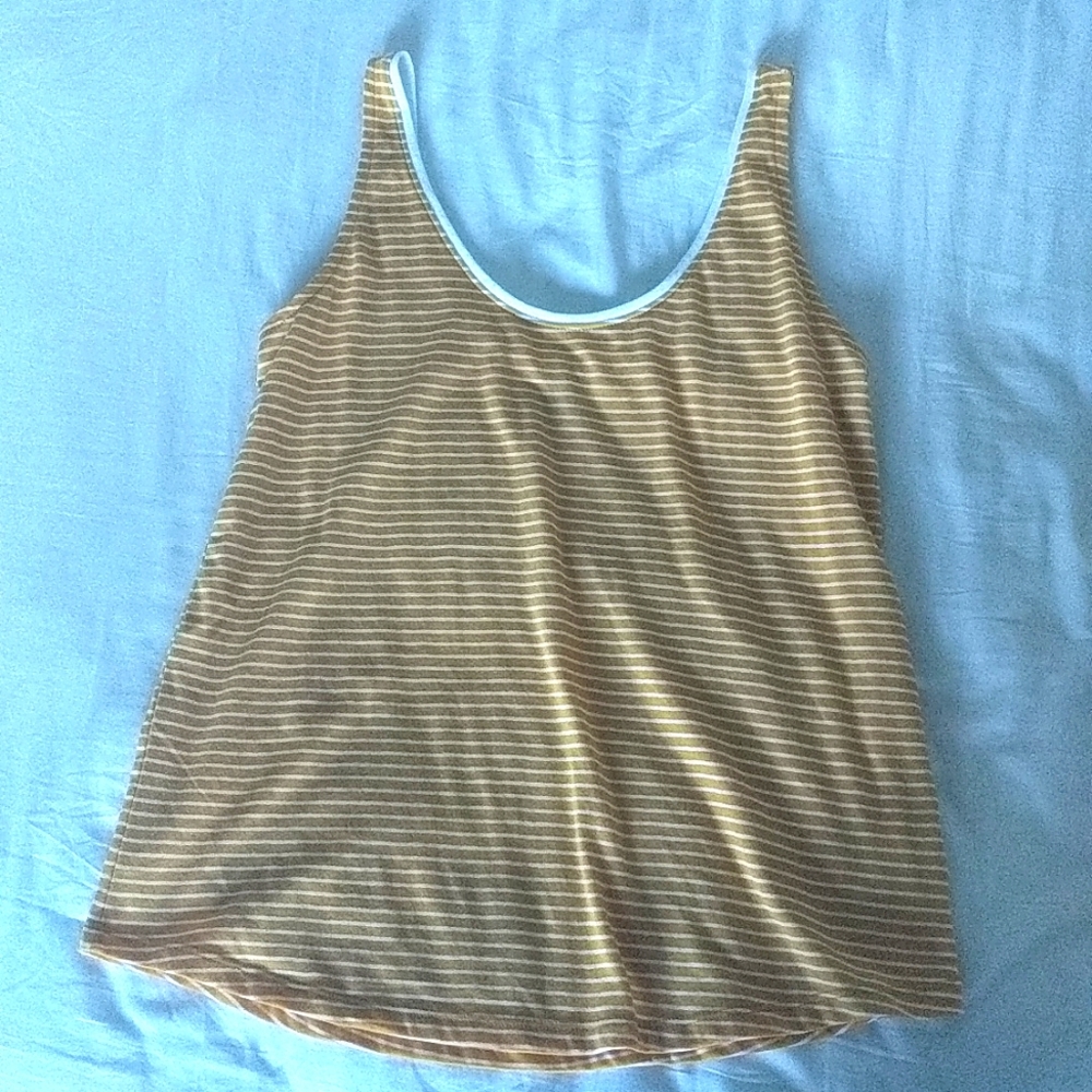 Yellow striped tank top